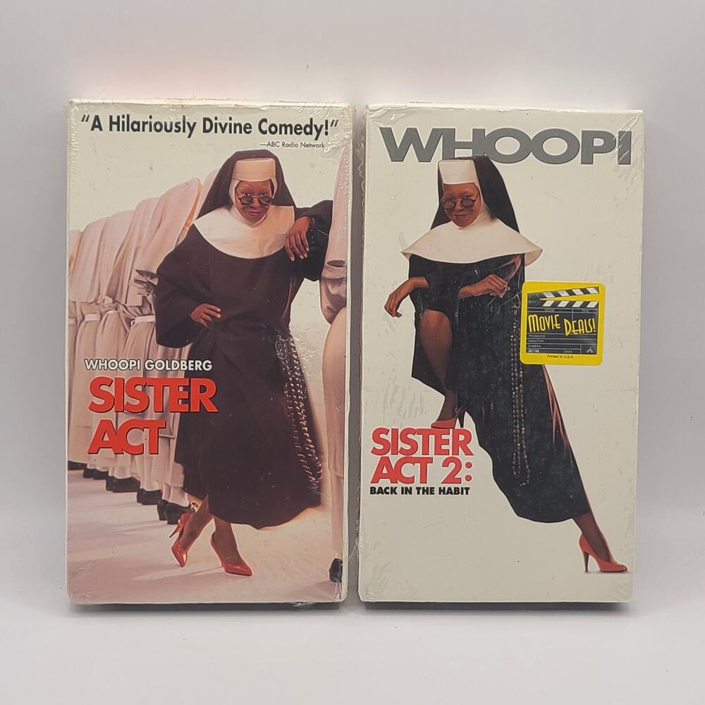 Sister Act 1 & 2 VHS WHOOPI GOLDBERG New Factory Sealed